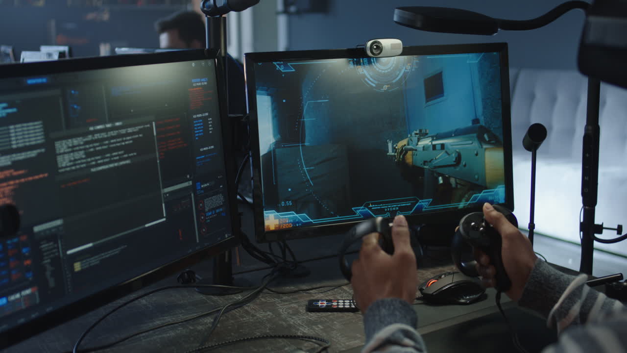 Gamer Playing Virtual Reality Video Game