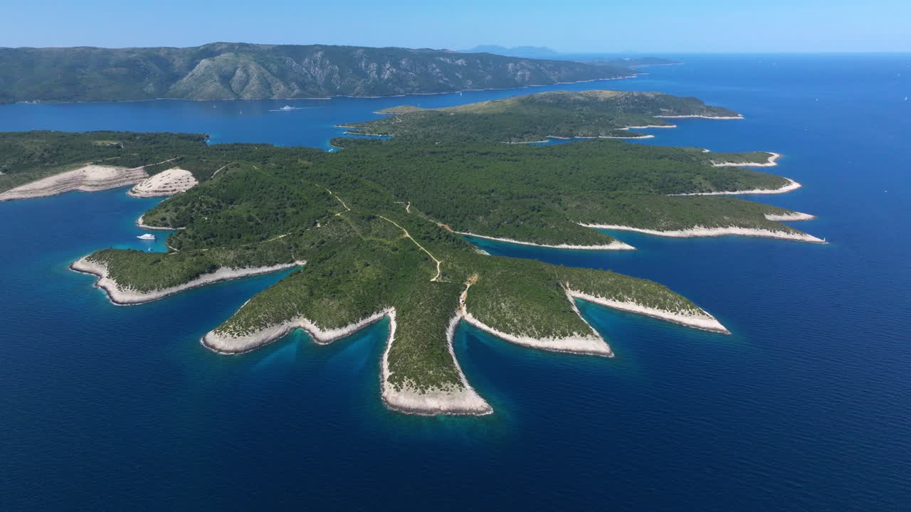 Aerial View Of The Pakleni Islands, Archipelago In Adriatic Sea, Croatia