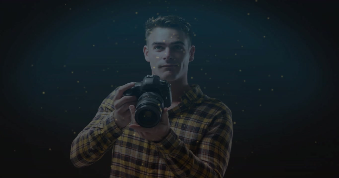 Photographer lifting DSLR framing shots, inspecting display and adjusting settings for refined shot