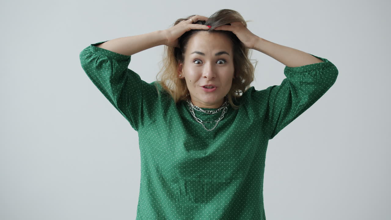 Woman expressing stress and frustration