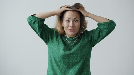 woman expressing stress and frustration