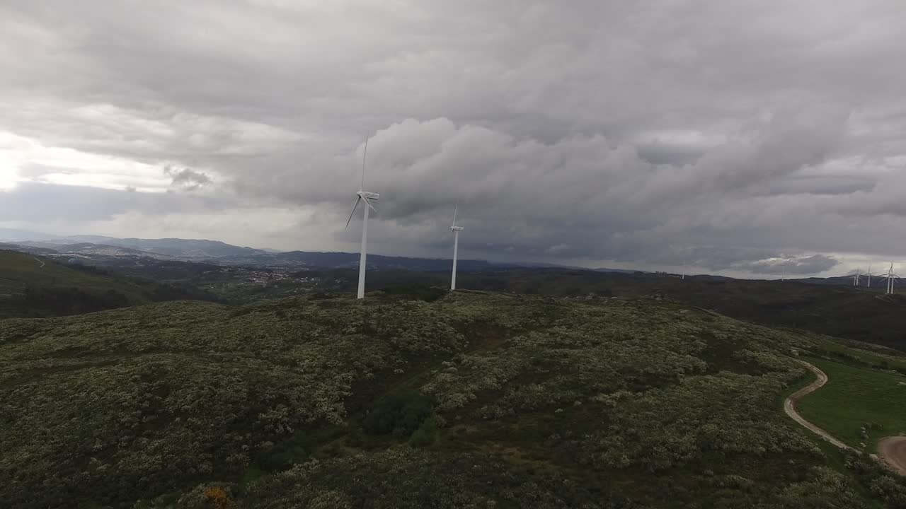 vento forte em dia nublado