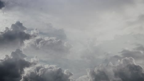 pov lightning flash over dark sky and clouds, thunderstorm