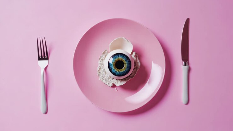 Surrealistinen silmämuna-illalliskattaus