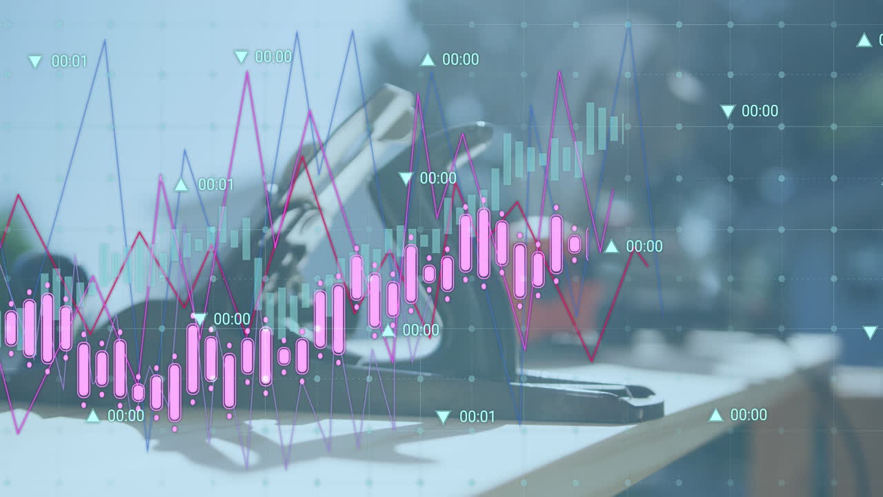 오피스 상의 데이터 처리 애니메이션