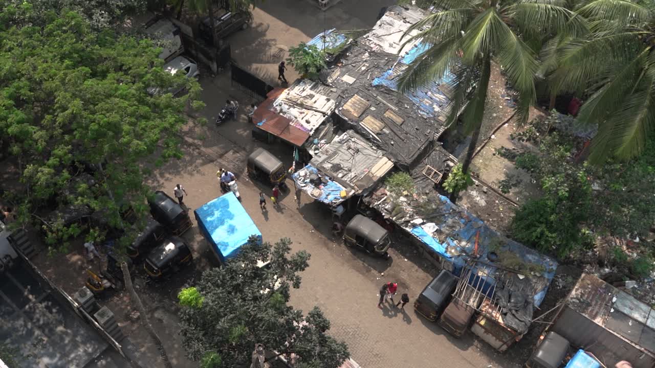 Slum Area top Angle View in Mumbai - Ak