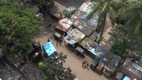 slum area top angle view in mumbai - ak