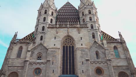 zooming in on st stephen's cathedral, vienna, austria, the seat of the archbishop of vienna