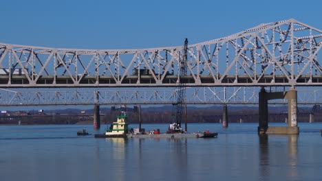 bridges span the ohio river near louisville kentucky 1