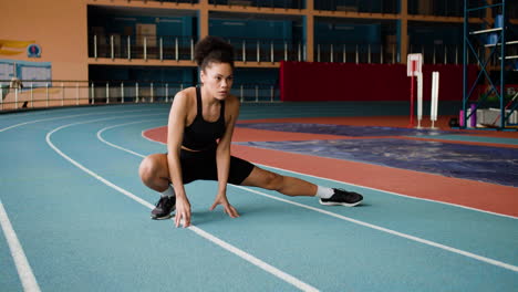 athlete warming up