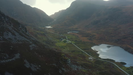 Stunning-aerial-footage,-The-Gap-of-Dunloe,-Co-Kerry,-Ireland