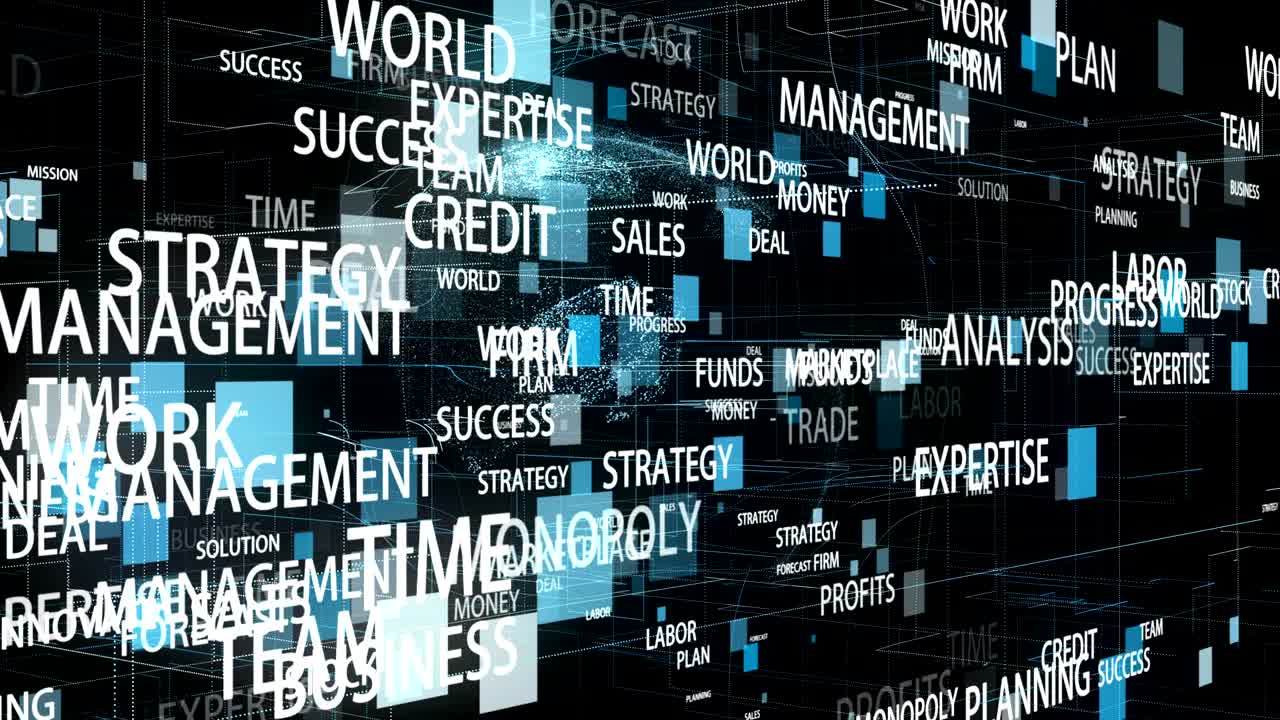 palabras relacionadas con el negocio que giran en el hiperespacio