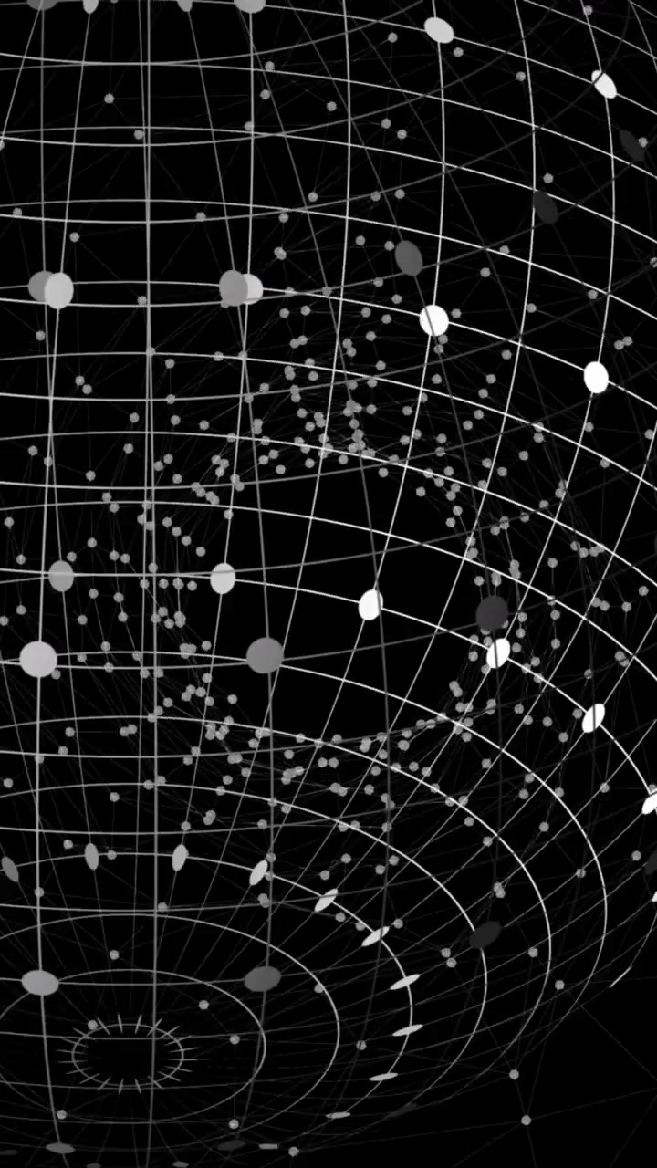 Animation of globe with connections over black digital space