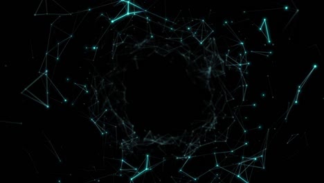 tecnología digital abstracta movimiento de bucle de plexo de túnel de red