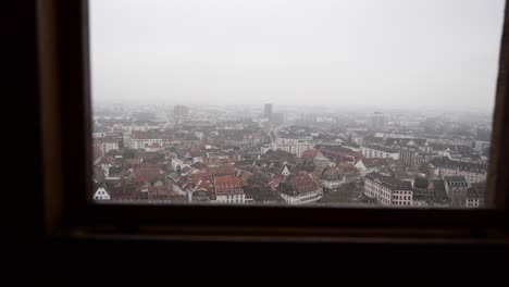 The-Strasbourg-Cathedral,-a-panoramic-vista-unfolds,-showcasing-the-captivating-picture-of-Strasbourg-city-in-France