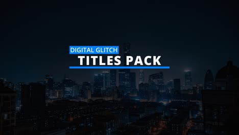 night city skyline with glitch effect