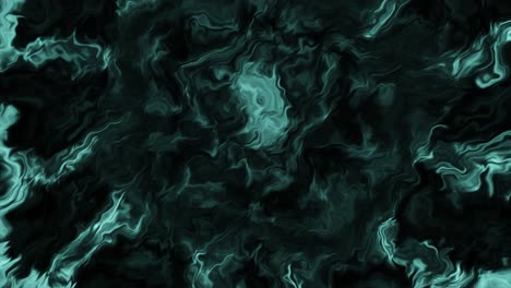 abstract swirling green and black liquid art