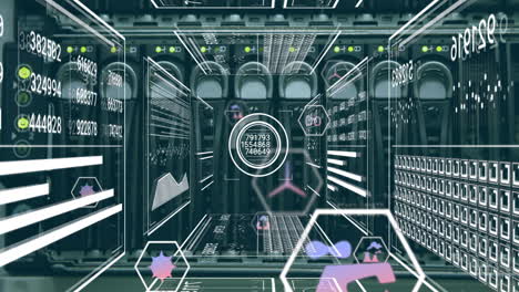 animation of financial data processing over computer servers