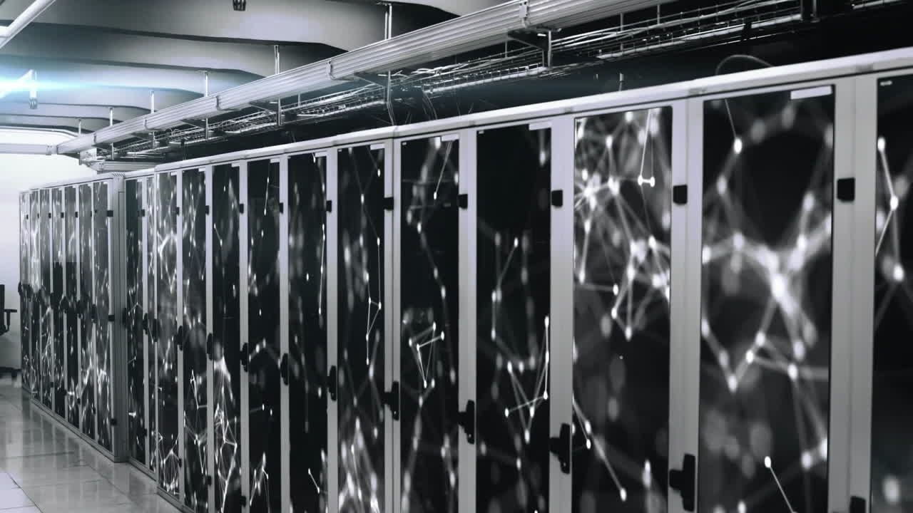 Animation of digital data processing over computer servers