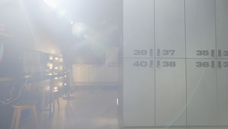 modern gym locker room
