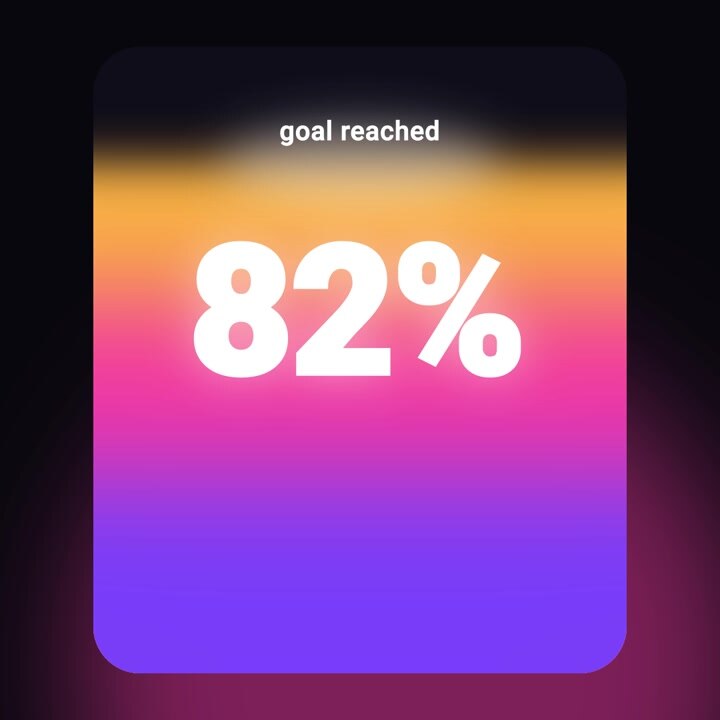 Digital Progress Bar Reaching Eighty Two Percent Goal