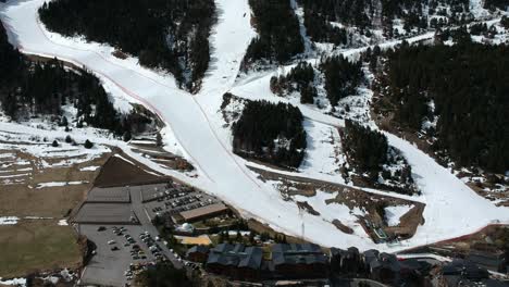 aerial views of ski stations, different landscapes and viewers in andorra during the covid times