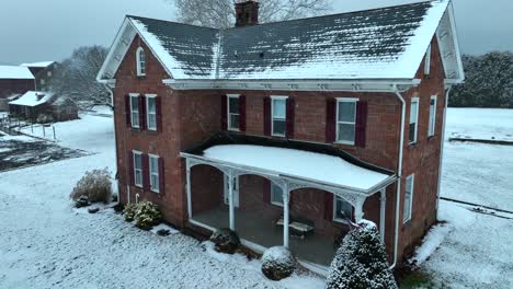 Casa-De-Campo-Durante-La-Tormenta-De-Nieve