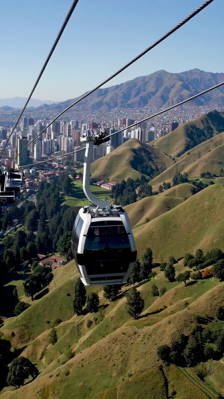 Cable Car Ride with City and Mountain Views