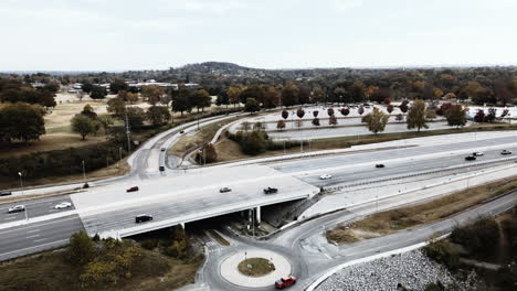 Highway-flyover-at-high-speed-from-air