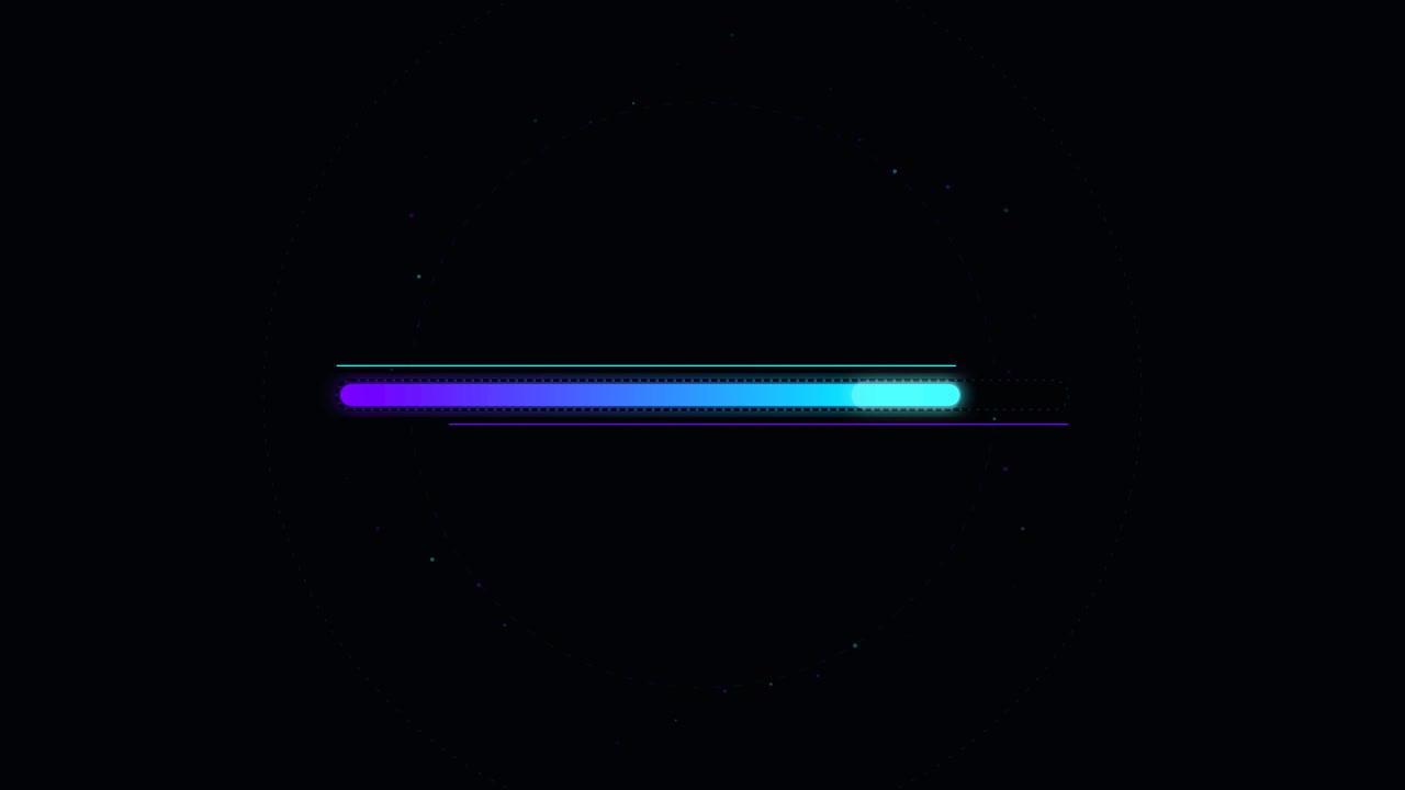 Digital Loading Progress Bar with Gradient Glow