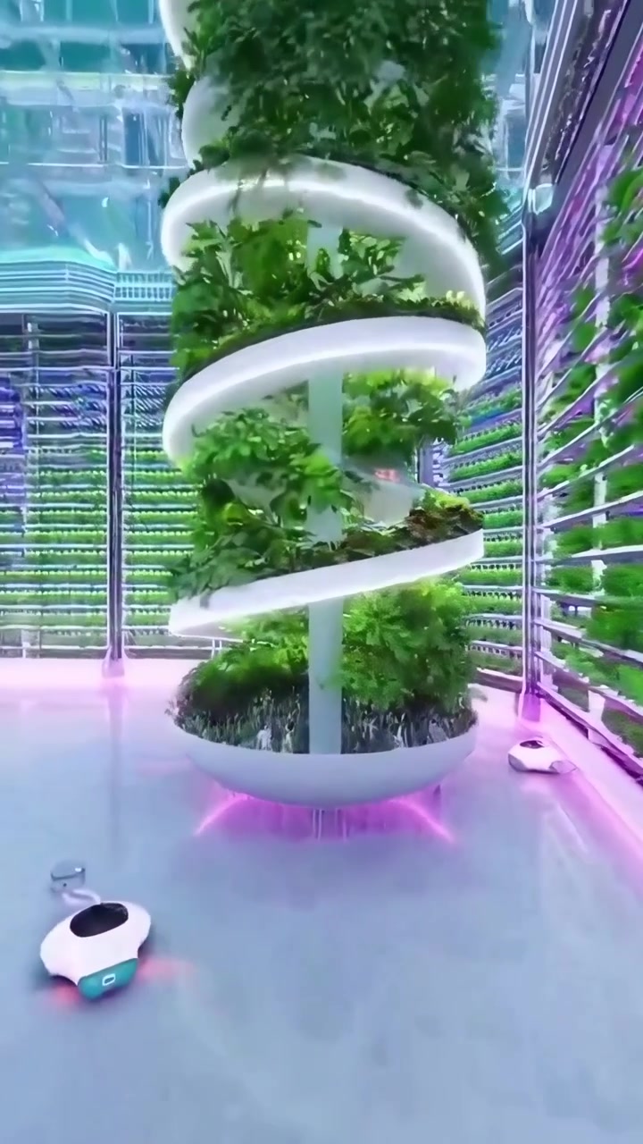 Automated Vertical Farming System with Robotic Maintenance