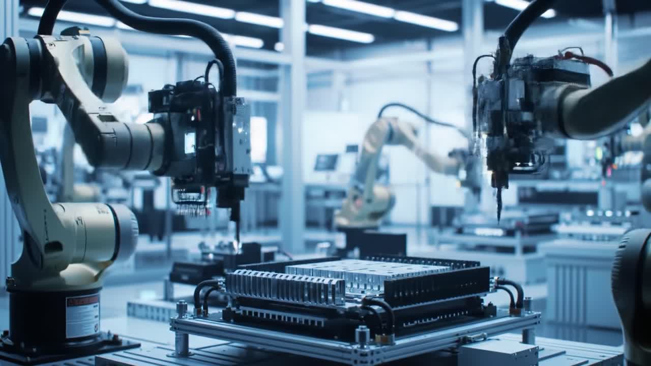 Automated Manufacturing Process with Robots