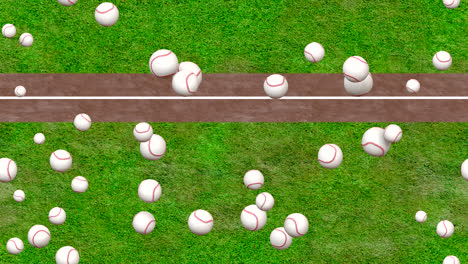 baseball ball bounce background loop-tile