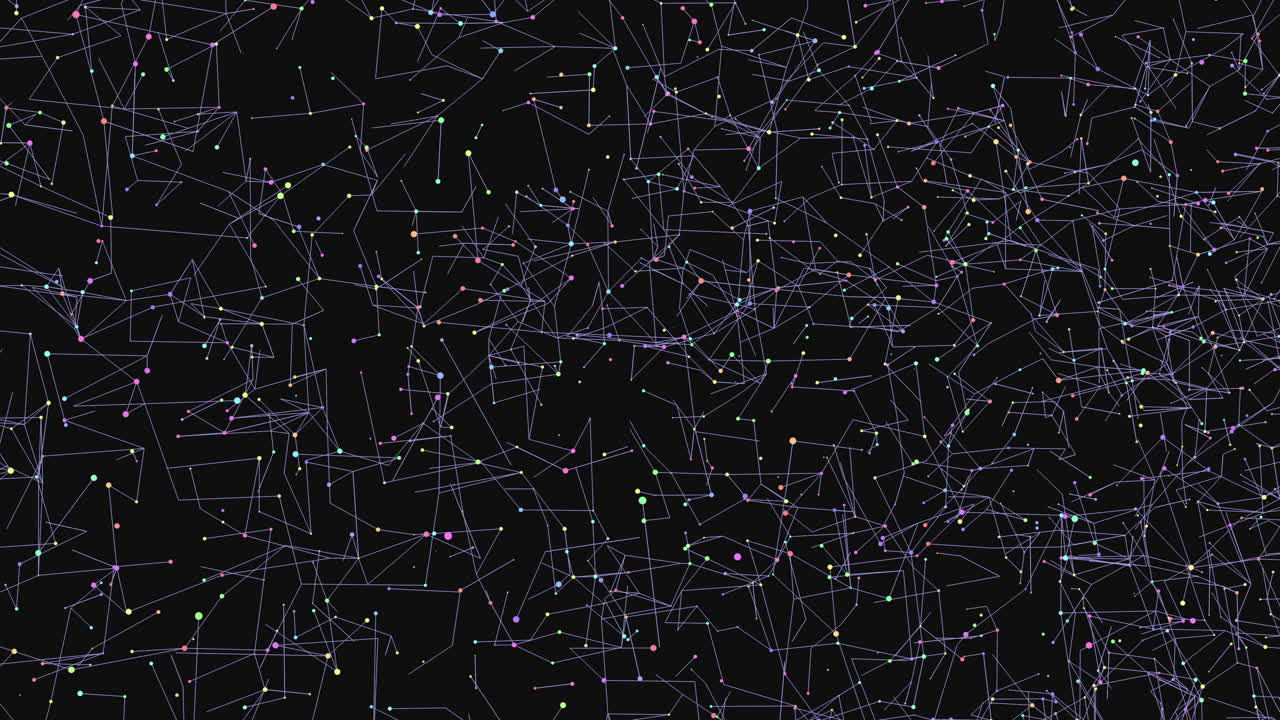 Interconnected pattern network of lines and dots forming a grid