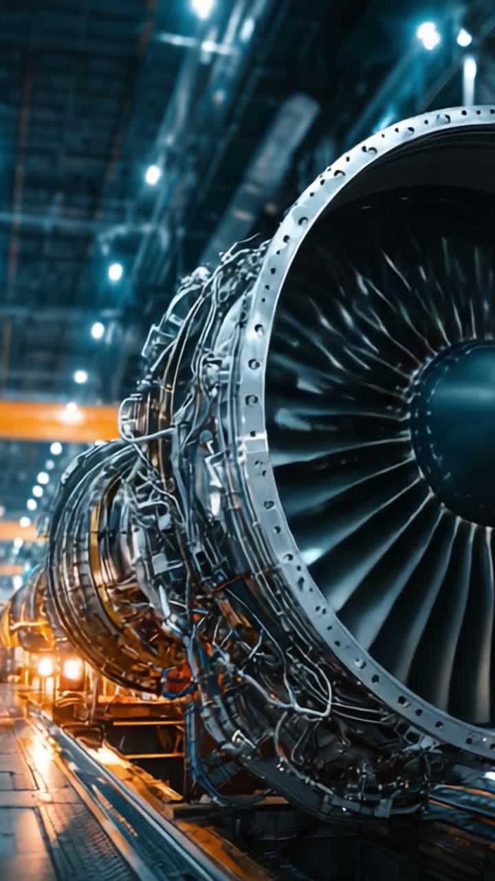 High-Resolution Close-Up of a Jet Engine in a Modern Aircraft ...