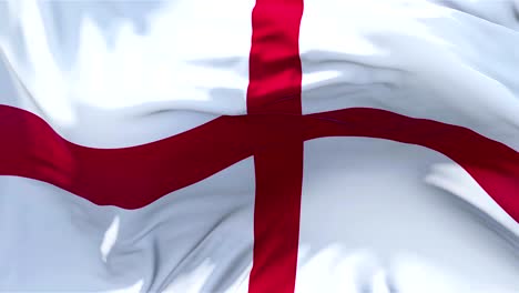 bandera de inglaterra en cámara lenta bandera clásica suave soplando en el viento en un día de viento sol naciente fondo de bucle continuo 4k