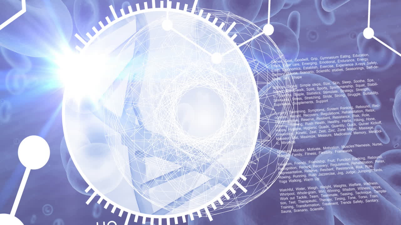 dna 가닥 스핀링을 통해 과학 데이터 처리의 애니메이션