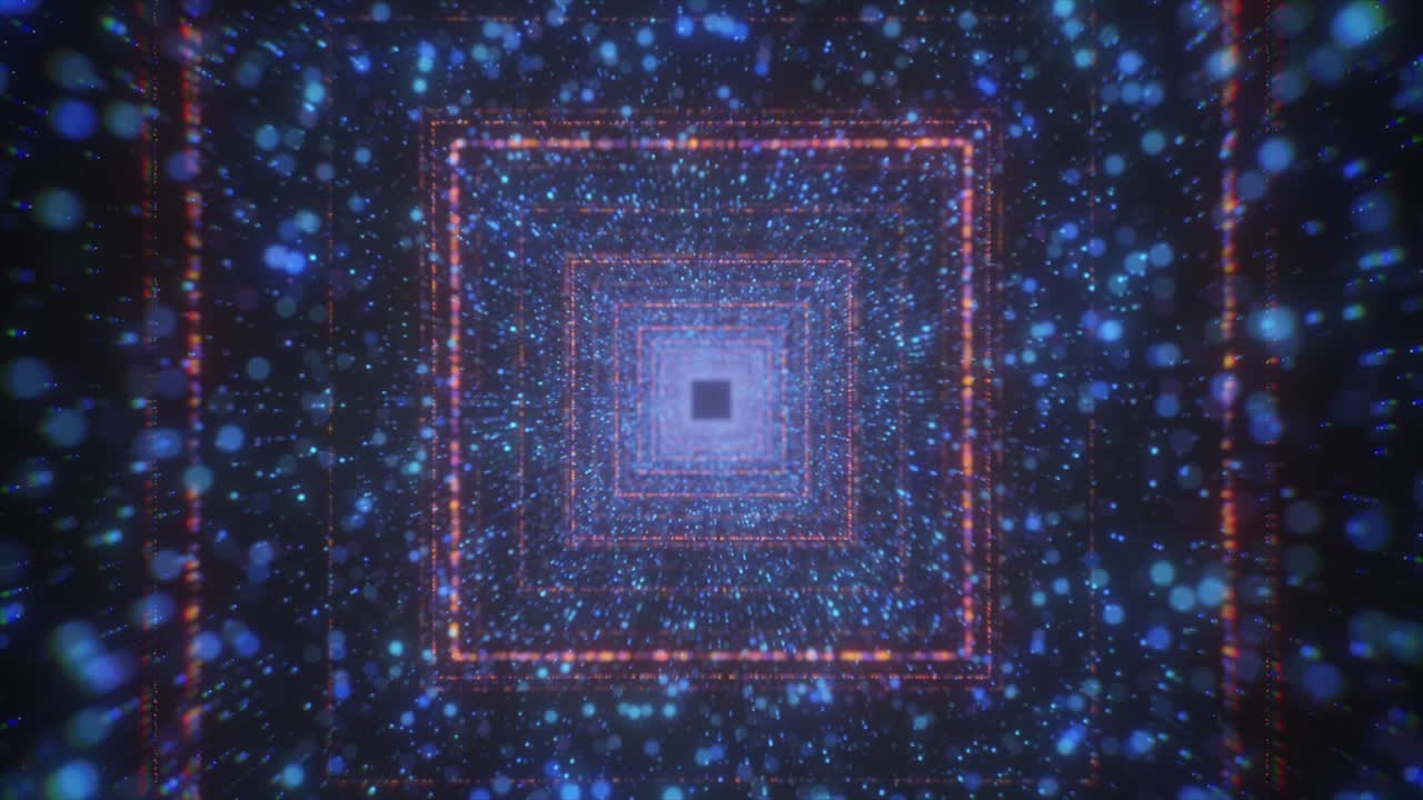 túnel 3d abstracto con luces brillantes