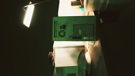 Vertikale-Alter-Computer-Aus-Den-80er-Jahren-In-Einem-Verlassenen-Rechenzentrum