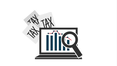 tax analysis on laptop