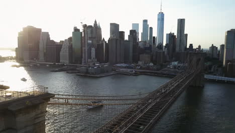 Drone-footage-showing-Brooklyn-Bridge