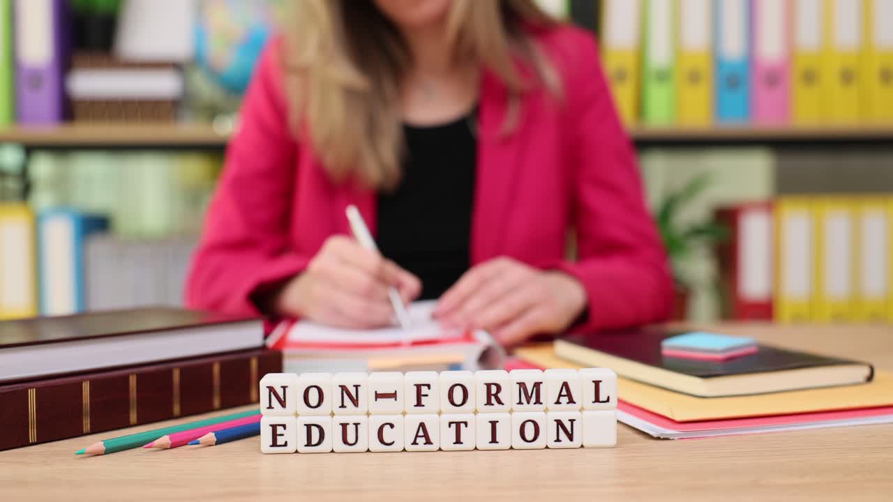 Non-Formal Education Concept with Woman Studying
