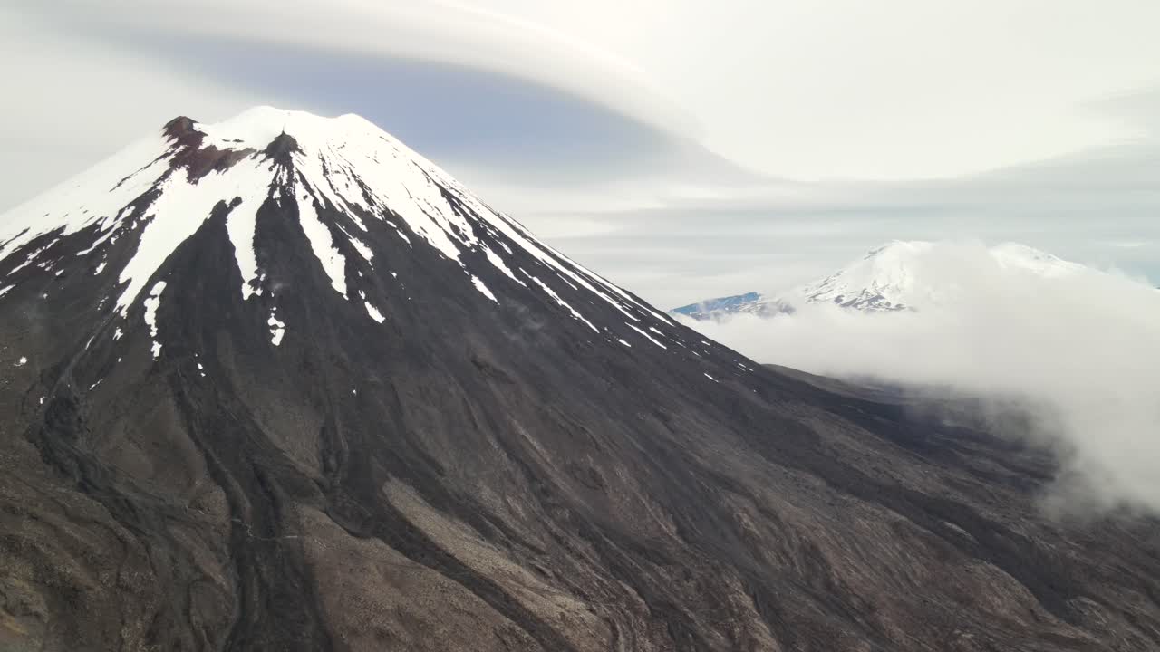fotografía aérea del paisaje volcánico del parque nacional de tongariro, nueva zelanda