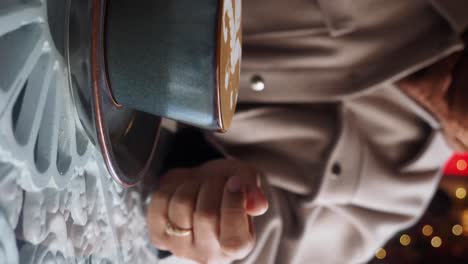 person enjoying a coffee