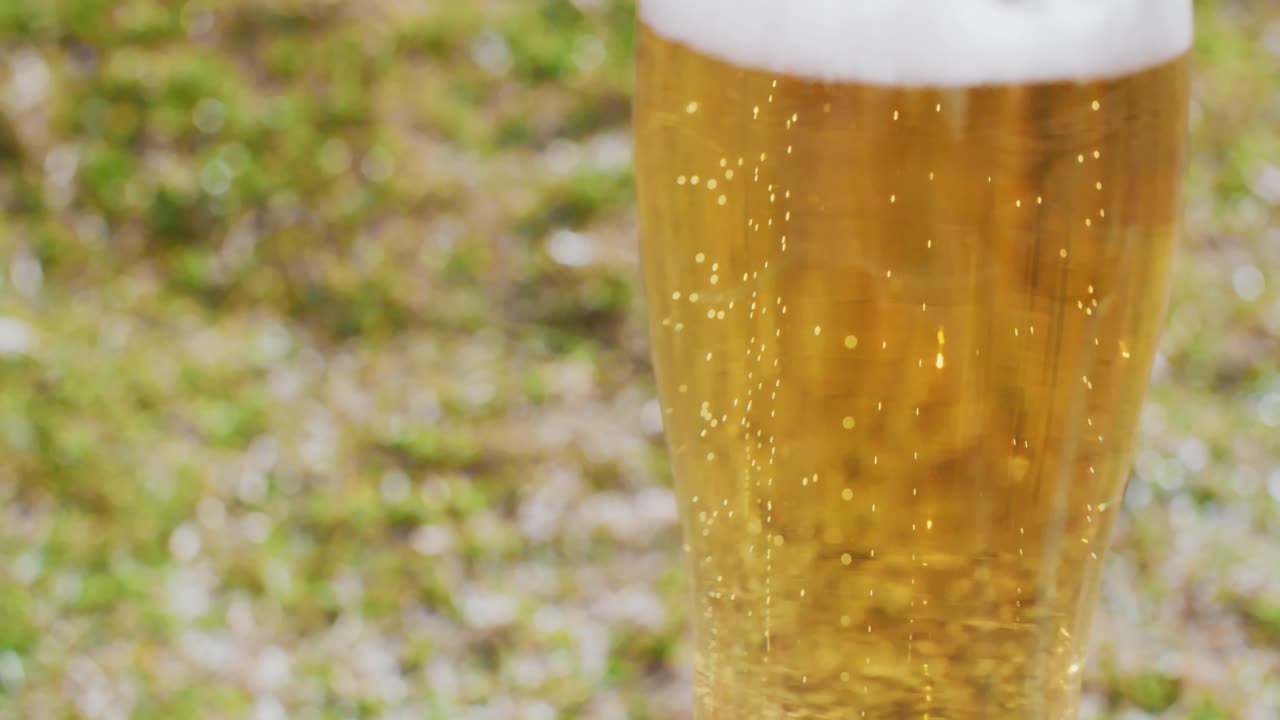 refrescante cerveza helada o lager