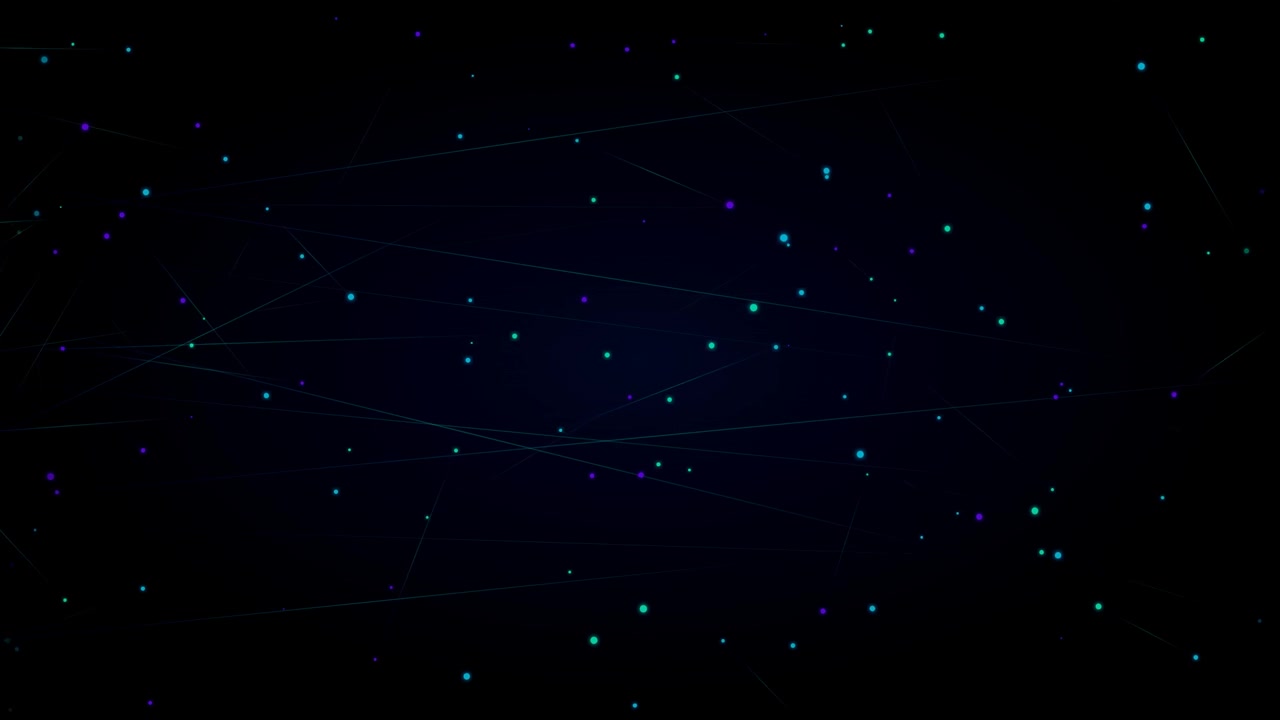 Abstract Digital Network Background with Moving Particles and Connecting Lines
