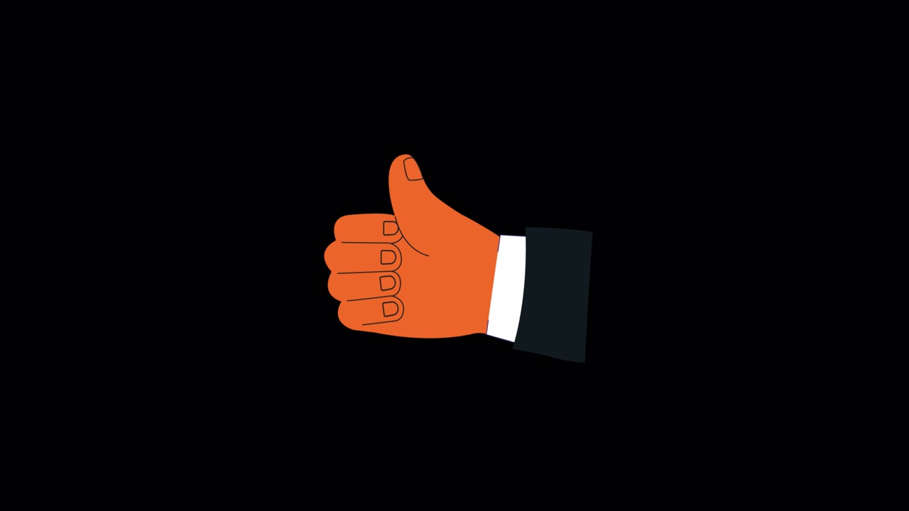 Animated Cartoon Hand Giving Thumbs Up Gesture