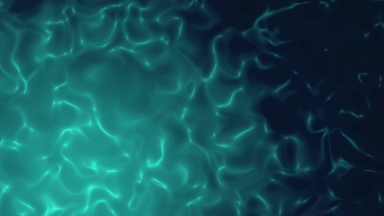 Linee astratte luminose color ottanio che si muovono su uno sfondo blu scuro