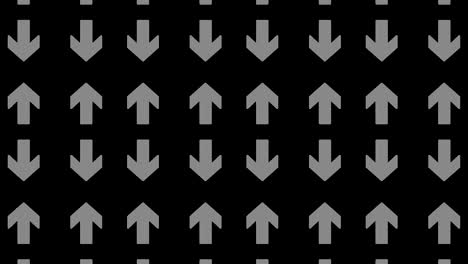 patrón gráfico en blanco y negro con efecto estroboscópico e hipnótico, mientras aumenta en tamaño y luego lo reduce.