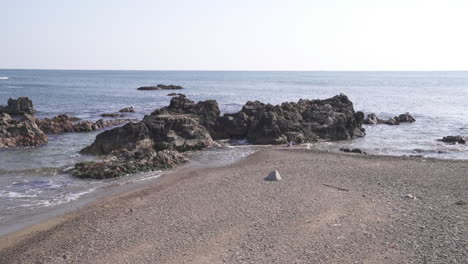 sea waves hitting on rocky beach (shoot info: cin2, 1080p,59.94fps)